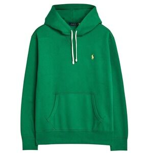 Polo Ralph Lauren Green Fleece Hoodie Mens Size L‎ Classic Pony Logo Casual New